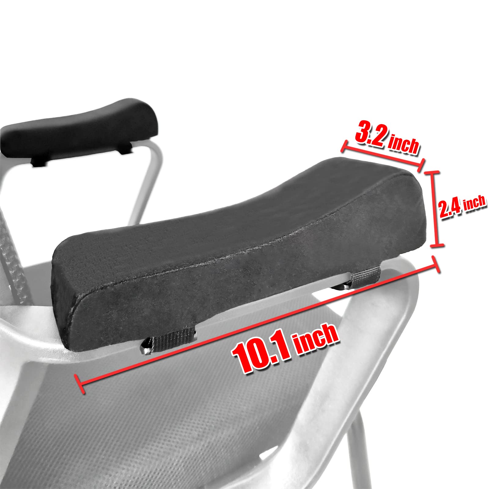 Office Chair Armrest Covers Set of 2 - Comfortable Elbow Support Pillows for Desk Chairs (Black) - Perfect for Home Office, Gaming & Workstation Ergonomics