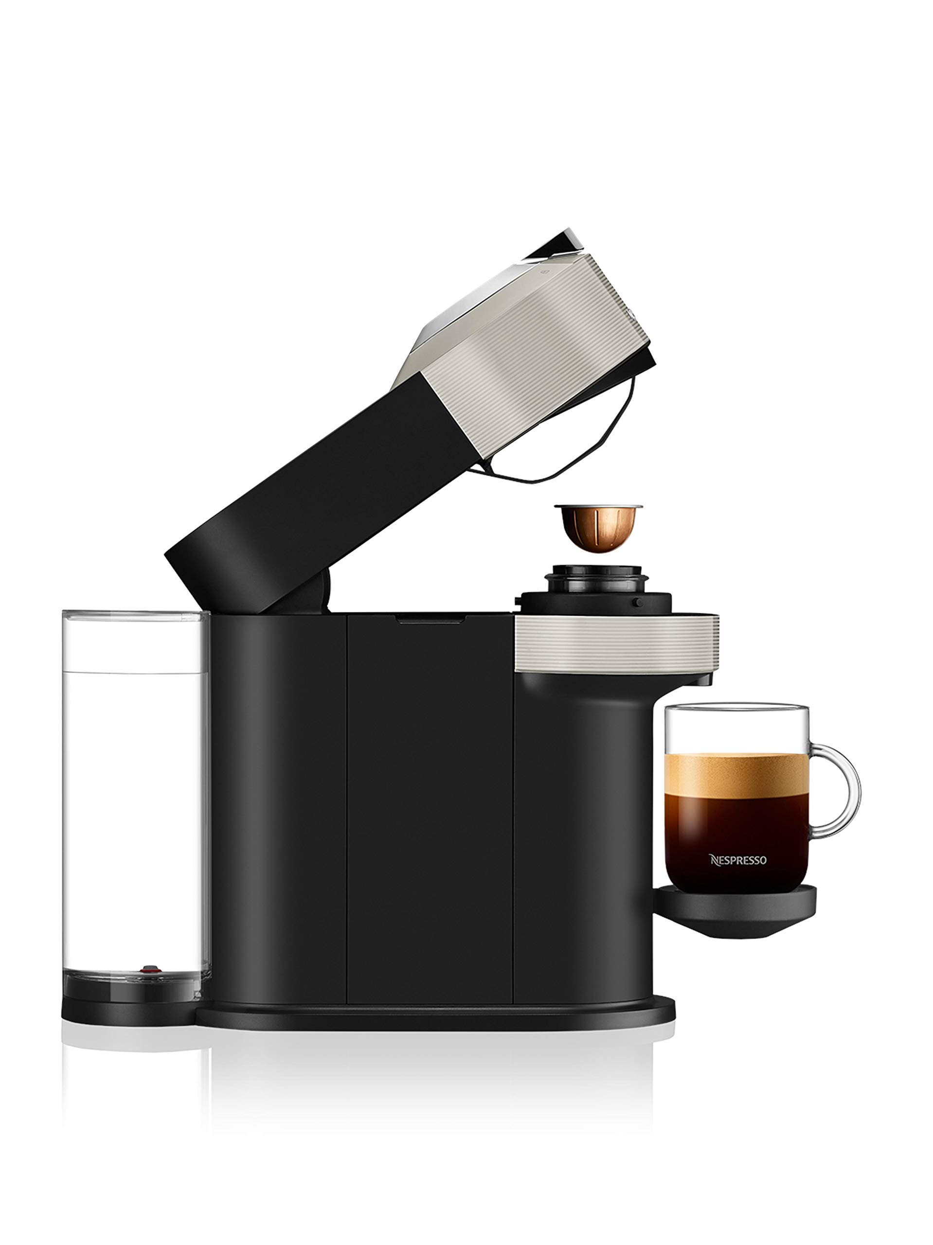 Breville Nespresso Vertuo Next Coffee & Espresso Machine with Aeroccino Milk Frother - Light Grey | Perfect for Home & Office Use, Barista-Style Drinks & Quick Morning Brews