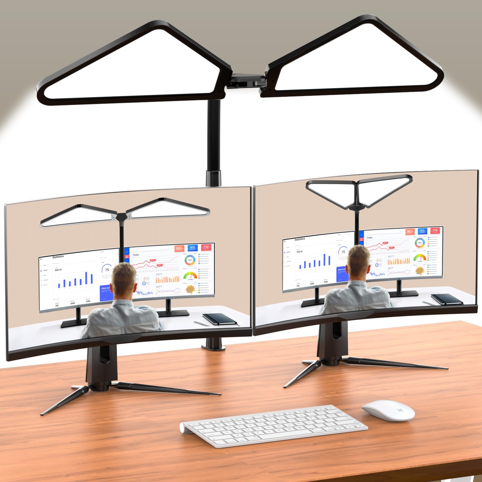 LED Desk Lamp for Home Office - Super Bright Adjustable Clamp Light with 360° Swivel, Eye Protection & Screen Monitor Light | Perfect for Work, Study, Reading & Computer Use