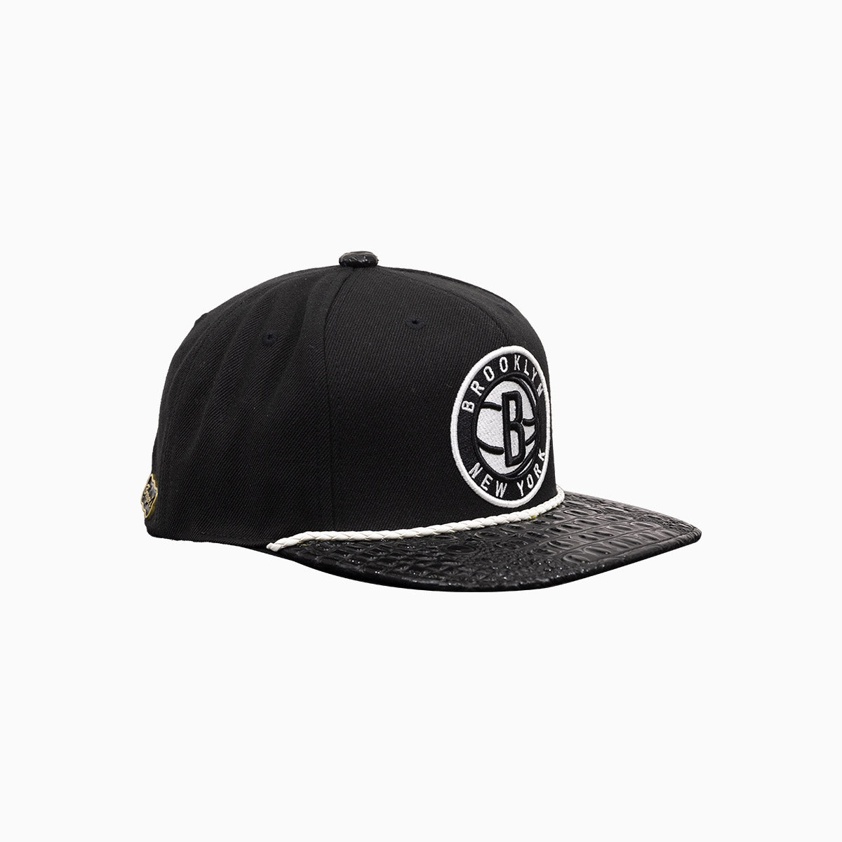Breyer's Buck 50 Brooklyn Nets NBA Snapback Hat with Genuine Leather Visor - Perfect for Basketball Games, Streetwear Fashion, and Sports Fans