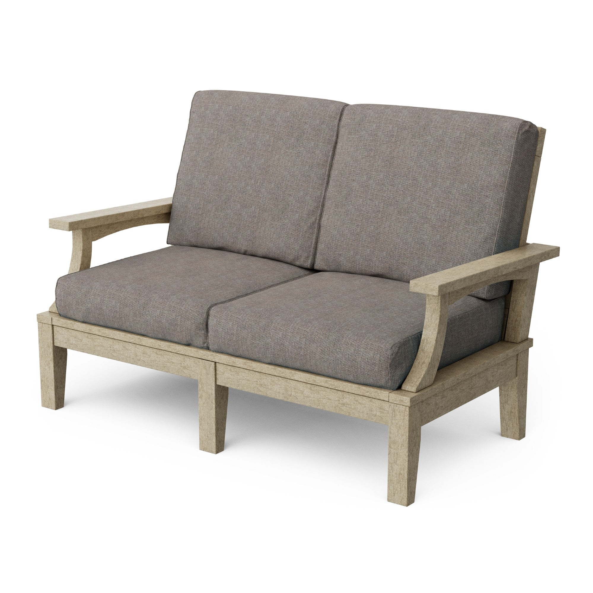Heritage Deep Seating Love Seat Cushioned Sofa - Outdoor Patio Furniture for Garden, Poolside & Backyard Relaxation