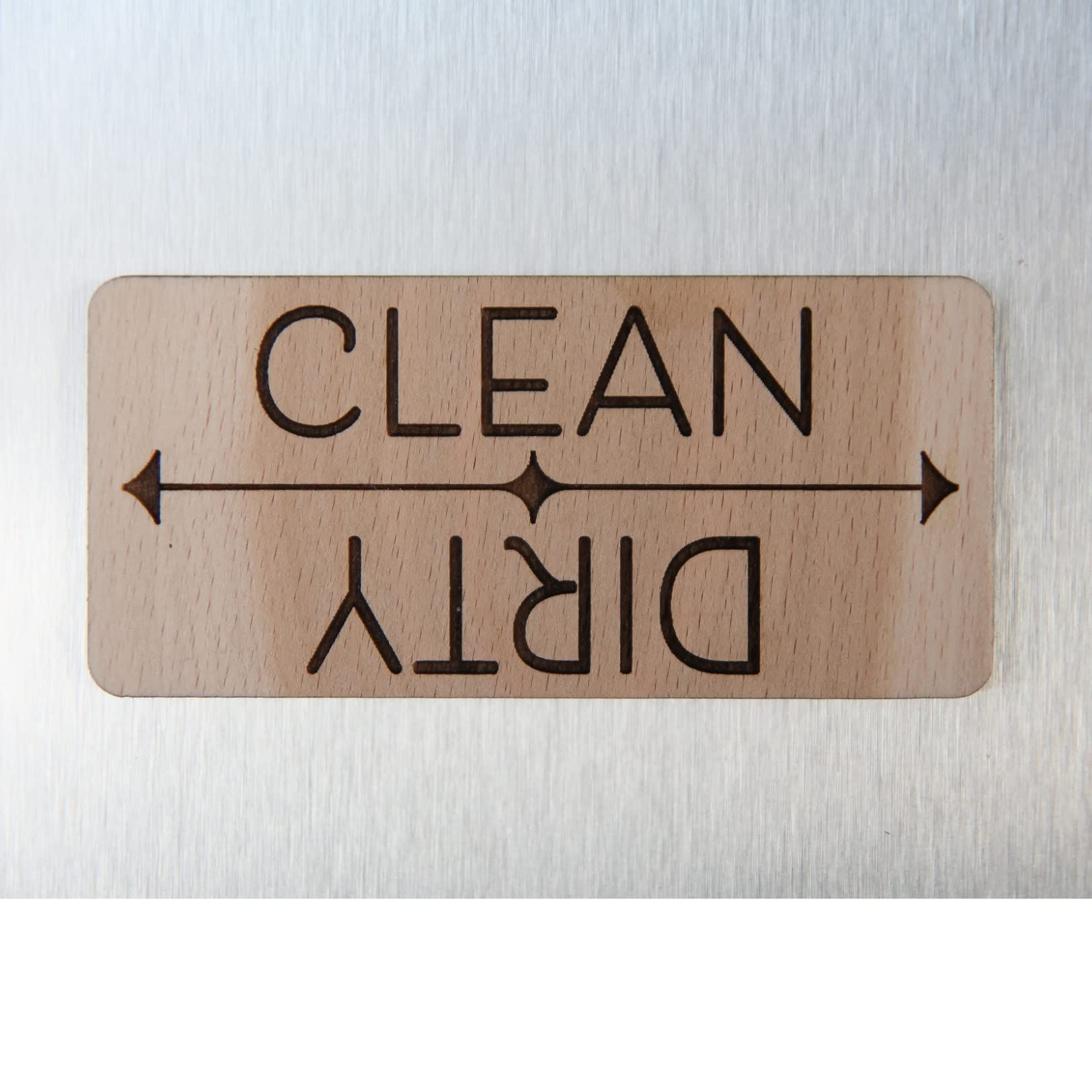 Clean Dirty Dishwasher Sign Magnet - Solid Wood Dishwasher Indicator for Kitchen - Perfect for Home, Office & RV Use