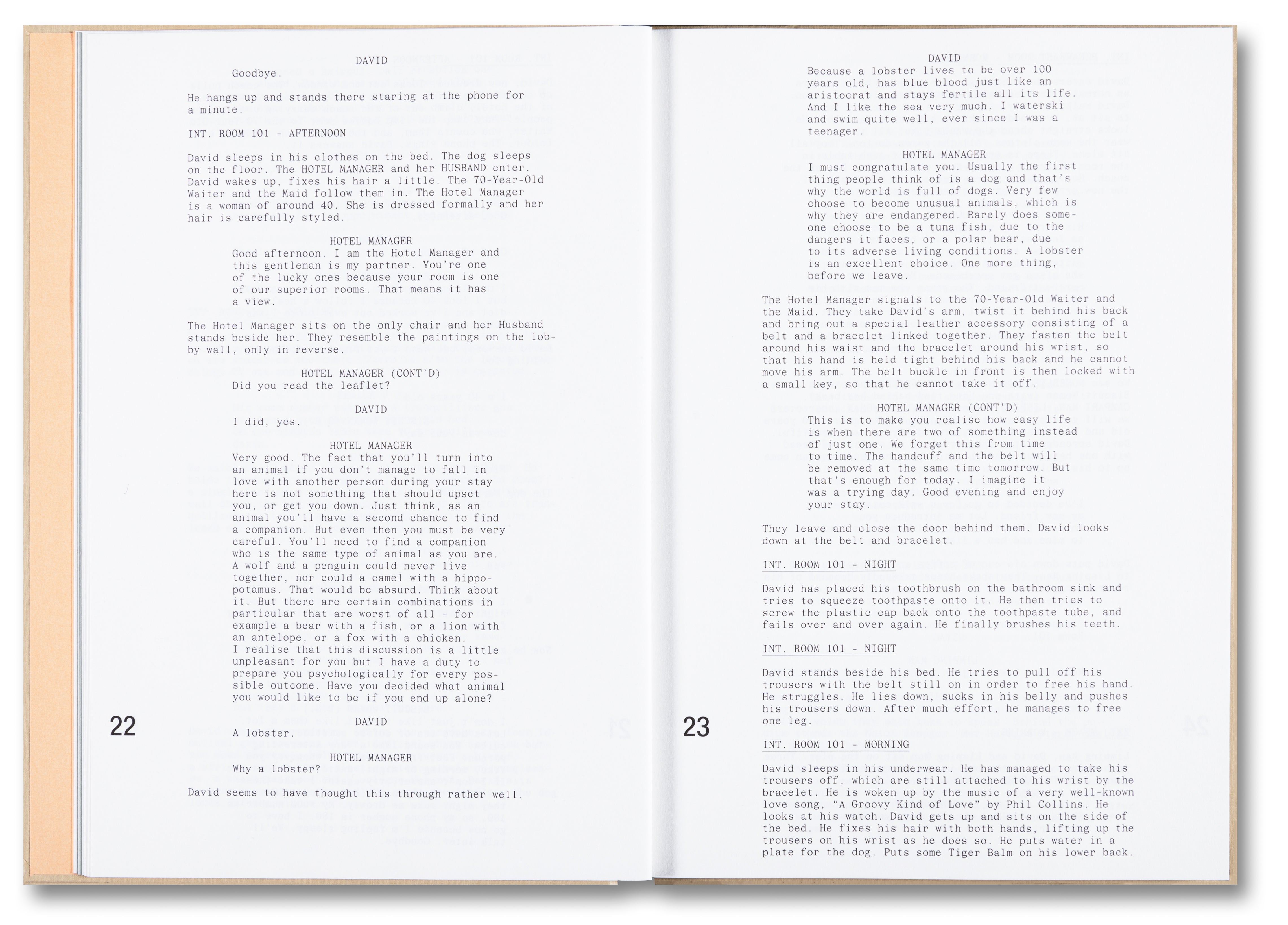 The Lobster Screenplay by Yorgos Lanthimos & Efthymis Filippou - A24 Hardcover Edition | Perfect for Film Students, Screenwriters & Movie Collectors
