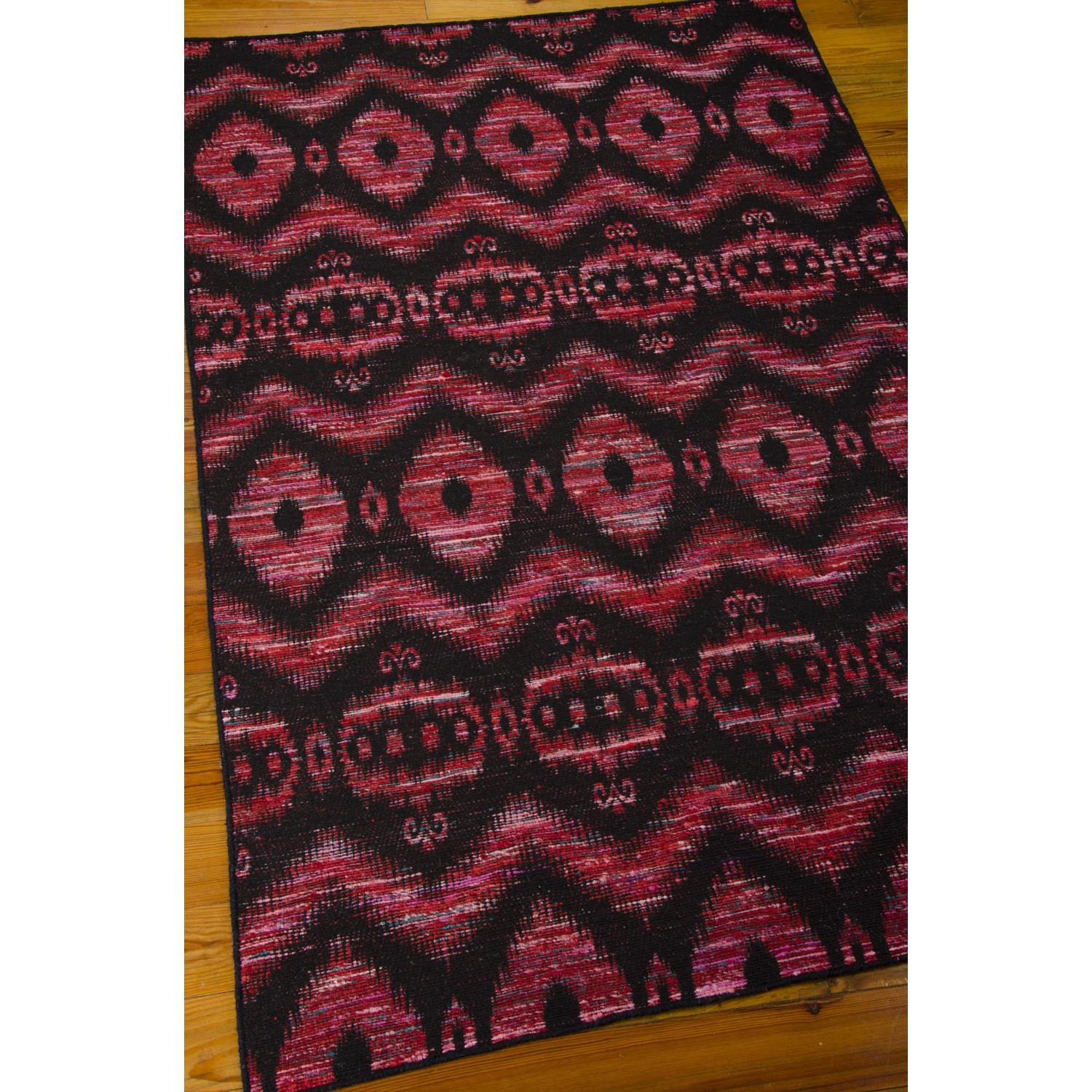 Nourison Spectrum Ikat Burgundy/Black 8' x 10'6