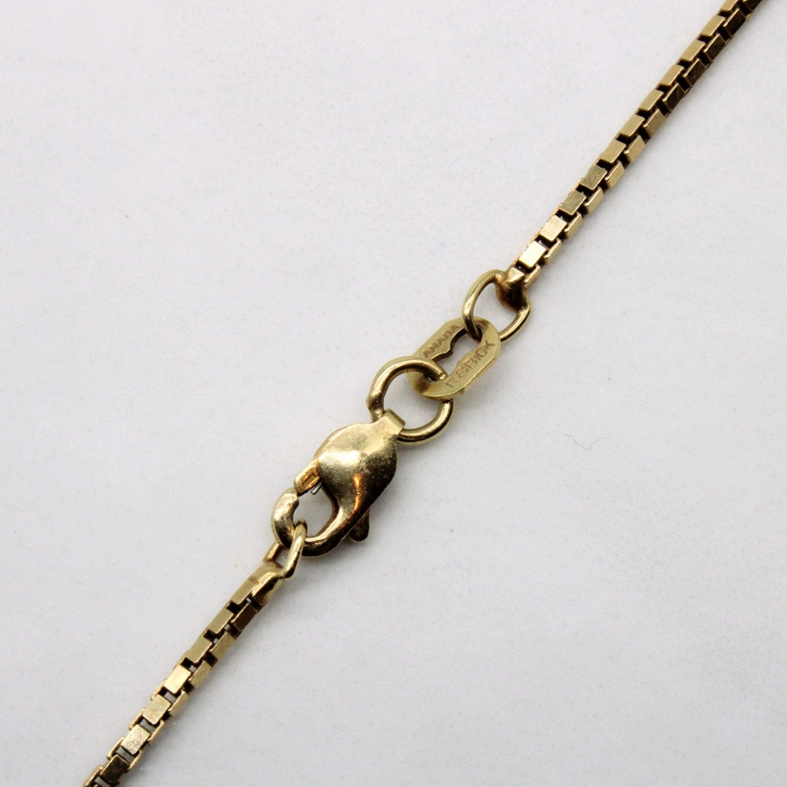 10K Yellow Gold Box Chain Necklace for Men & Women - 22 Inches - Perfect for Everyday Wear, Layering & Gifts
