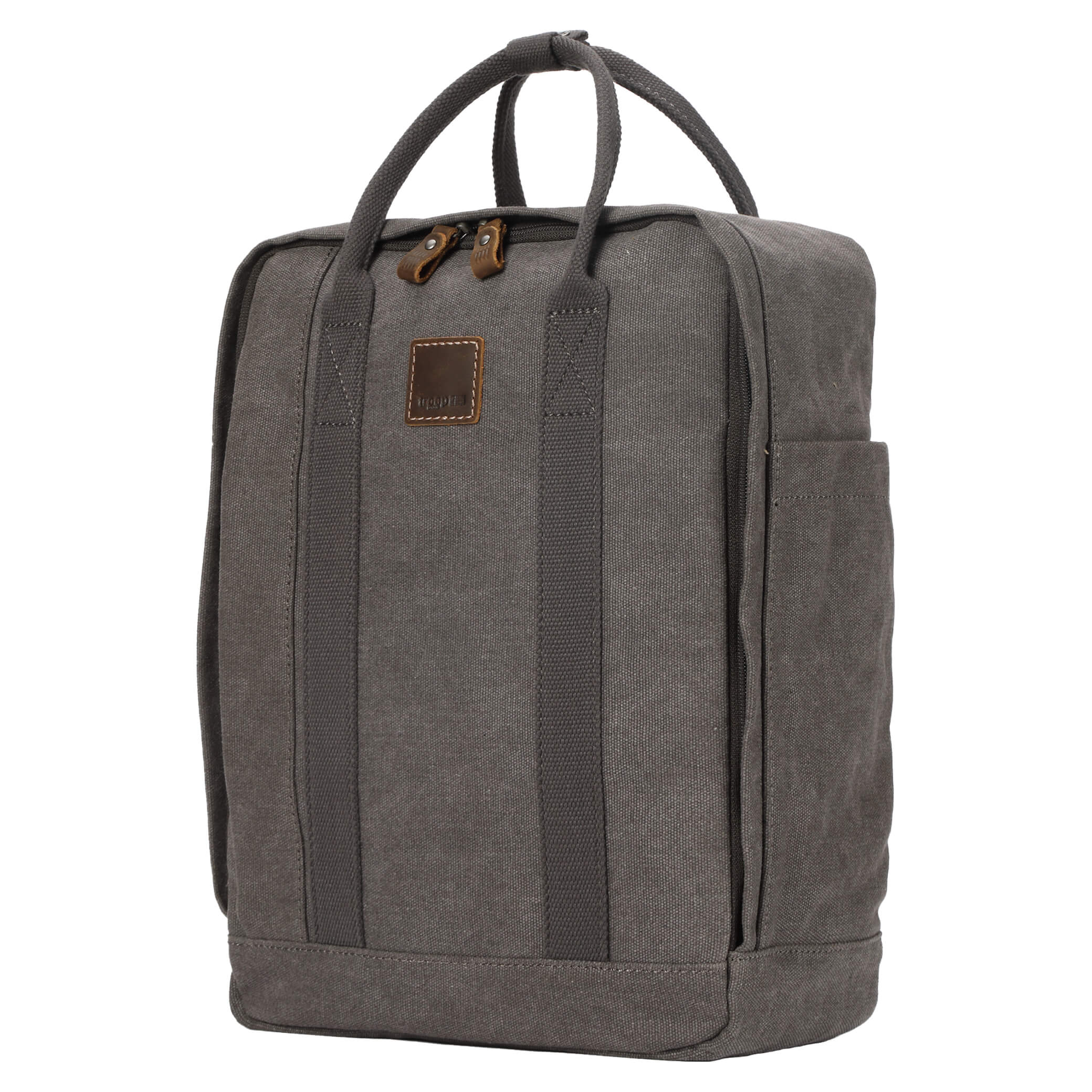 TRP0549 Troop London Classic Canvas Daypack - Durable Unisex Backpack for Travel, School & Work | Water-Resistant Daypack for Commuting, Hiking & College Campus Use