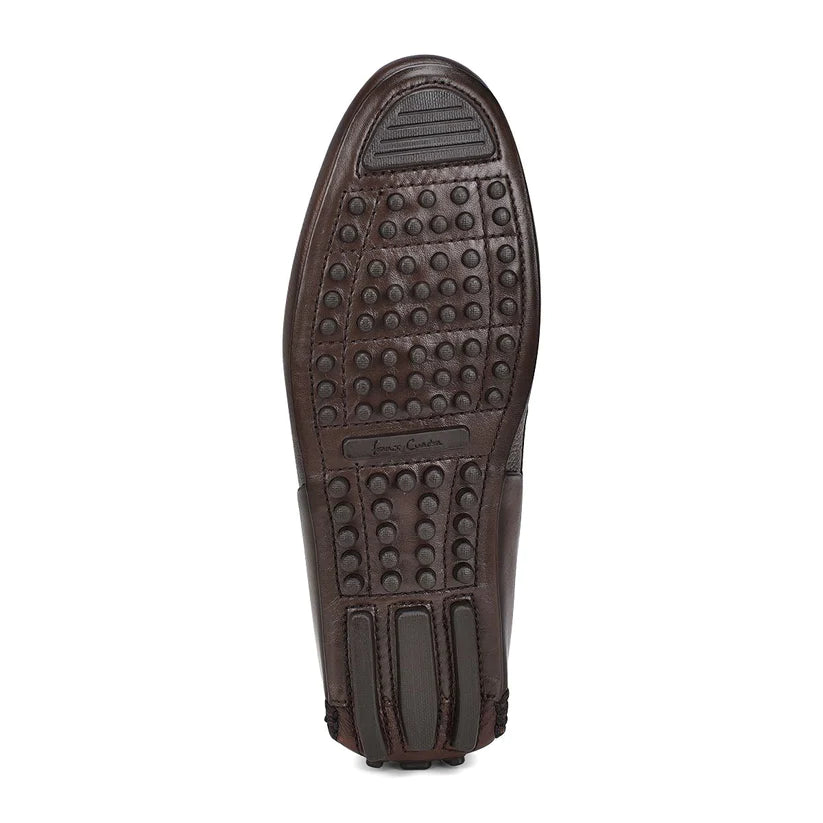 40VVNTS Men's Brown Casual Fashion Deer & Calfskin Driving Loafers - Comfortable Slip-On Shoes for Work, Travel & Everyday Wear