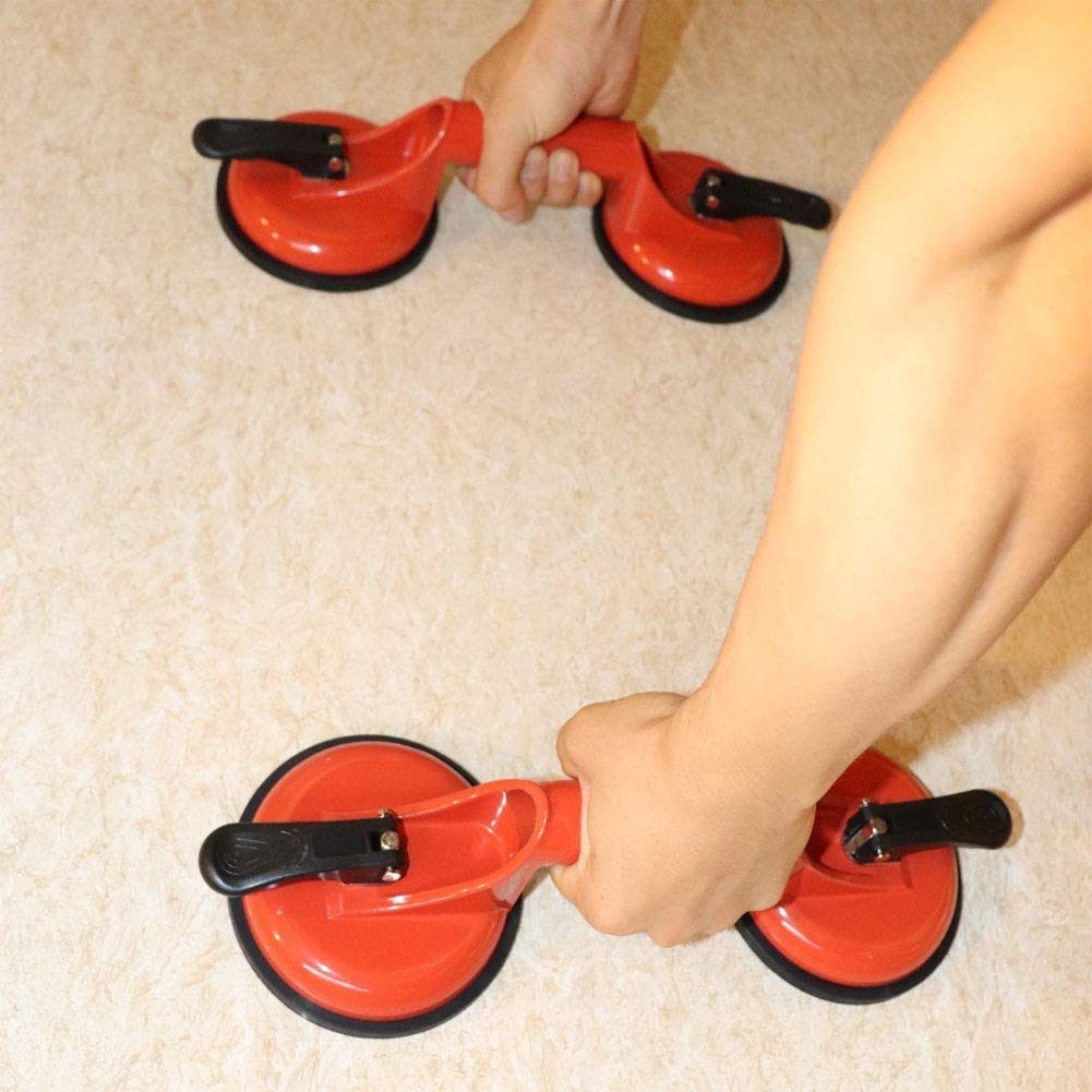 Heavy Duty Aluminum Vacuum Suction Cup - Glass Lifter, Tile Mover, Floor Gap Fixer & Dent Puller with Secure Handle - Perfect for Moving Large Glass, Lifting Tiles, and Home Renovation Projects