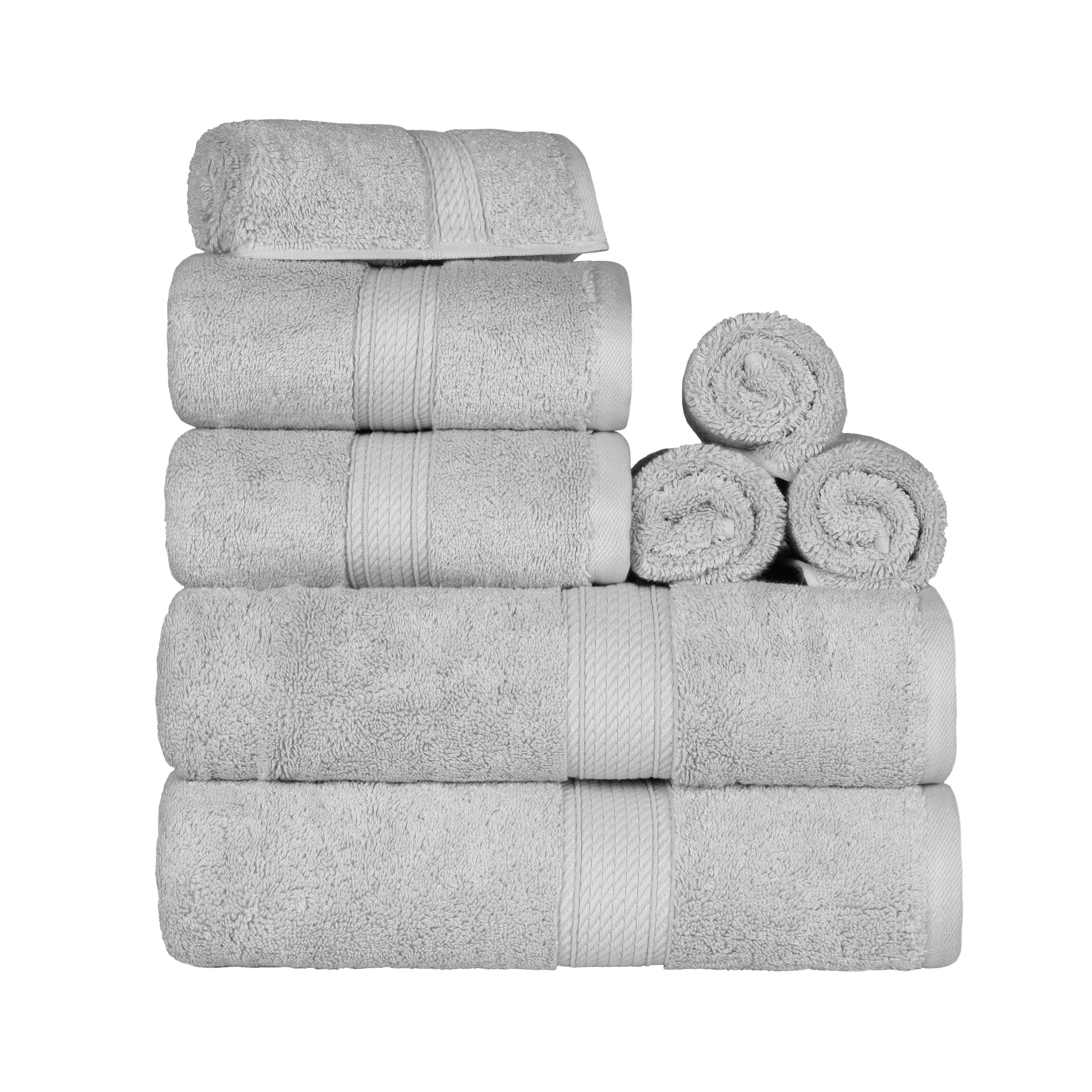 Premium 8-Piece Egyptian Cotton Towel Set - Ultra Soft, Heavyweight & Plush for Bath, Spa & Luxury Home Decor