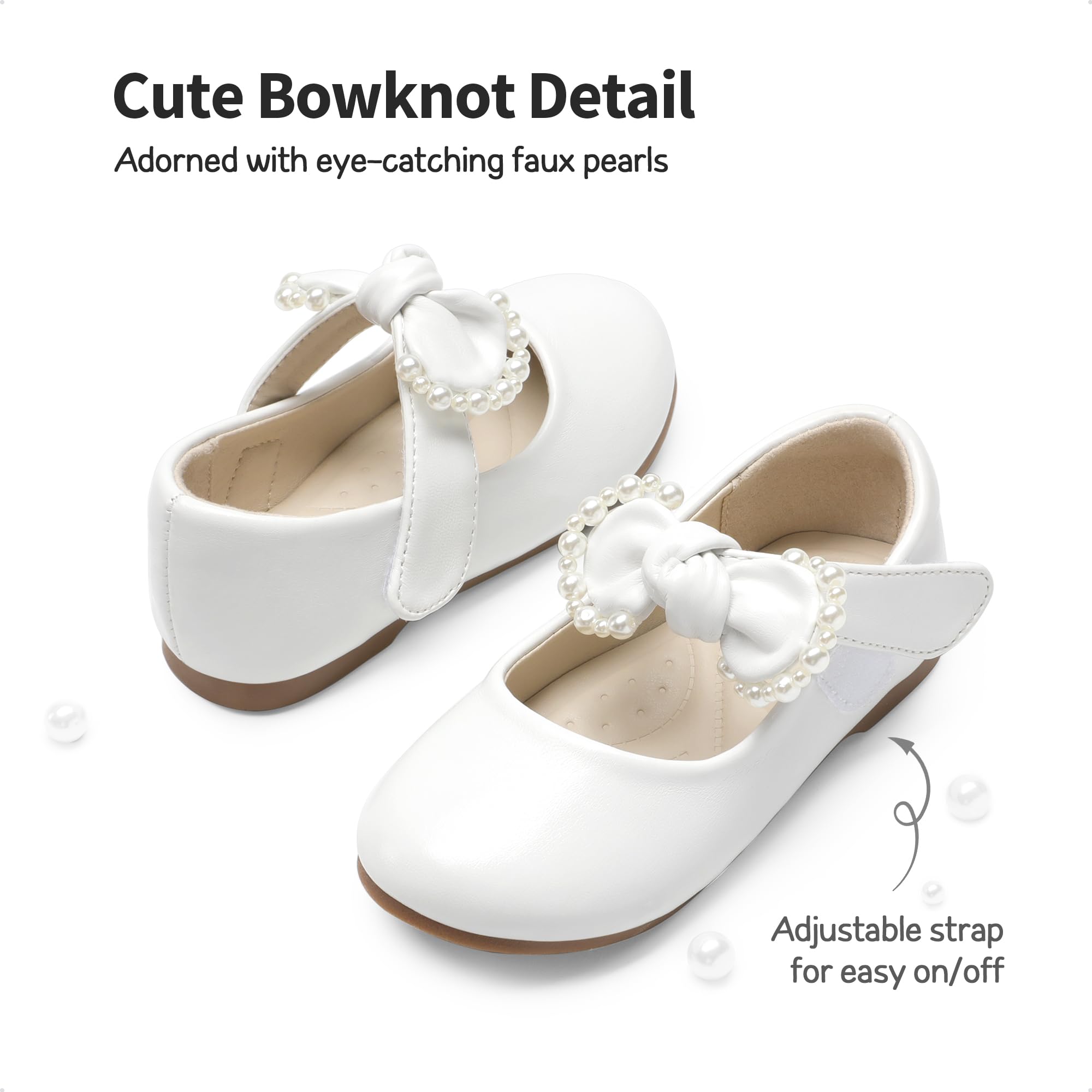 DREAM PAIRS Toddler Girls Flats - Mary Janes Ballet Dress Shoes for Toddlers & Little Girls - Perfect for School, Parties, and Special Occasions