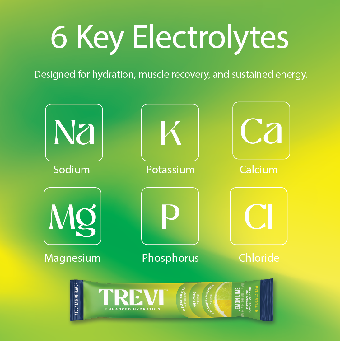 Trevi Electrolyte Powder Mix - Hydration Boost with Essential Minerals | Fast Recovery for Athletes & Active Lifestyles | Perfect for Workouts, Travel & Daily Hydration