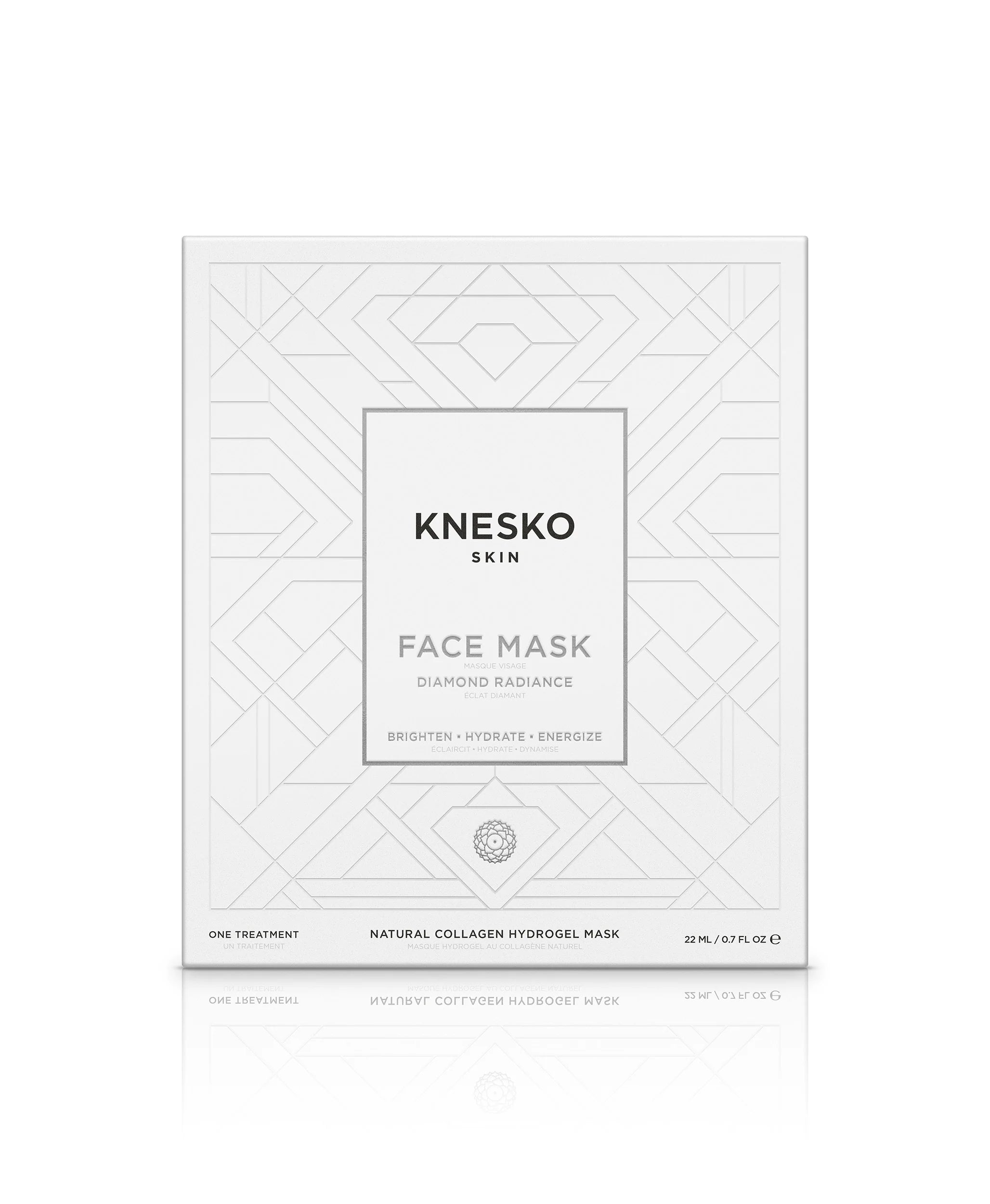 KNESKO Diamond Radiance Face Mask 4 Pack - Hydrating & Brightening Sheet Masks for Glowing Skin | Perfect for Spa Night, Self-Care Routine & Special Occasions