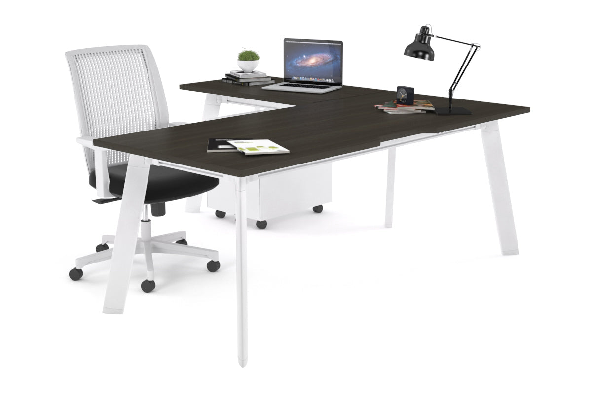 Switch Executive Corner Office Desk - 1800L x 1550W with Cable Management | Modern L-Shaped Workstation for Home & Business Offices | Perfect for Conference Rooms, Executive Suites & Professional Workspaces