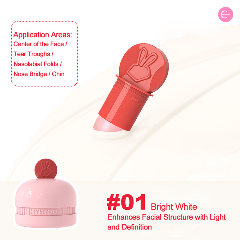 HYNTOOR Macaron Blush & Brightening Concealer - Creamy Blush Stick for Cheeks & Under Eyes, Natural Flush & Dark Circle Coverage - Perfect for Everyday Makeup & Photo Shoots