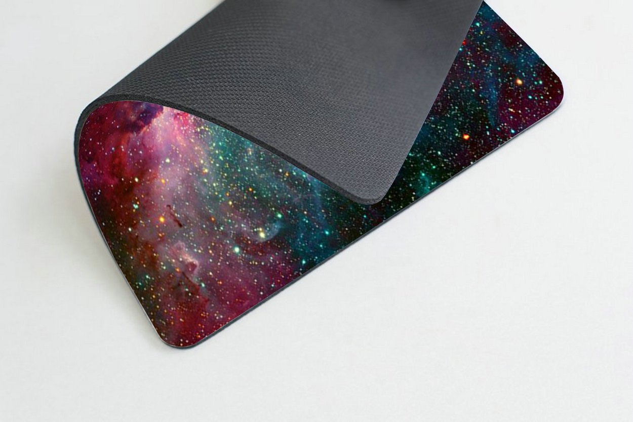 Smooffly Galaxy Gaming Mouse Pad - Non-Slip Rubber Base, Customized Rectangle Design for PC & Laptop - Perfect for Office Work, Gaming & Home Use