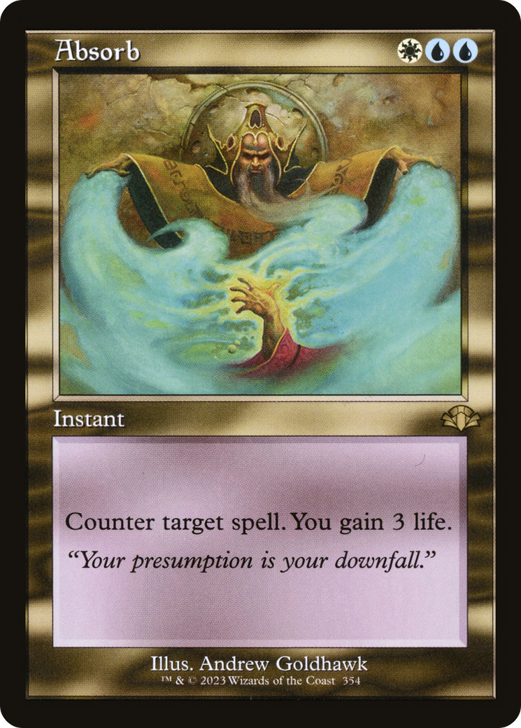 Absorb (Retro) MTG Card - Dominaria Remastered Edition | Counterspell for Magic: The Gathering Commander, Modern & Standard Decks