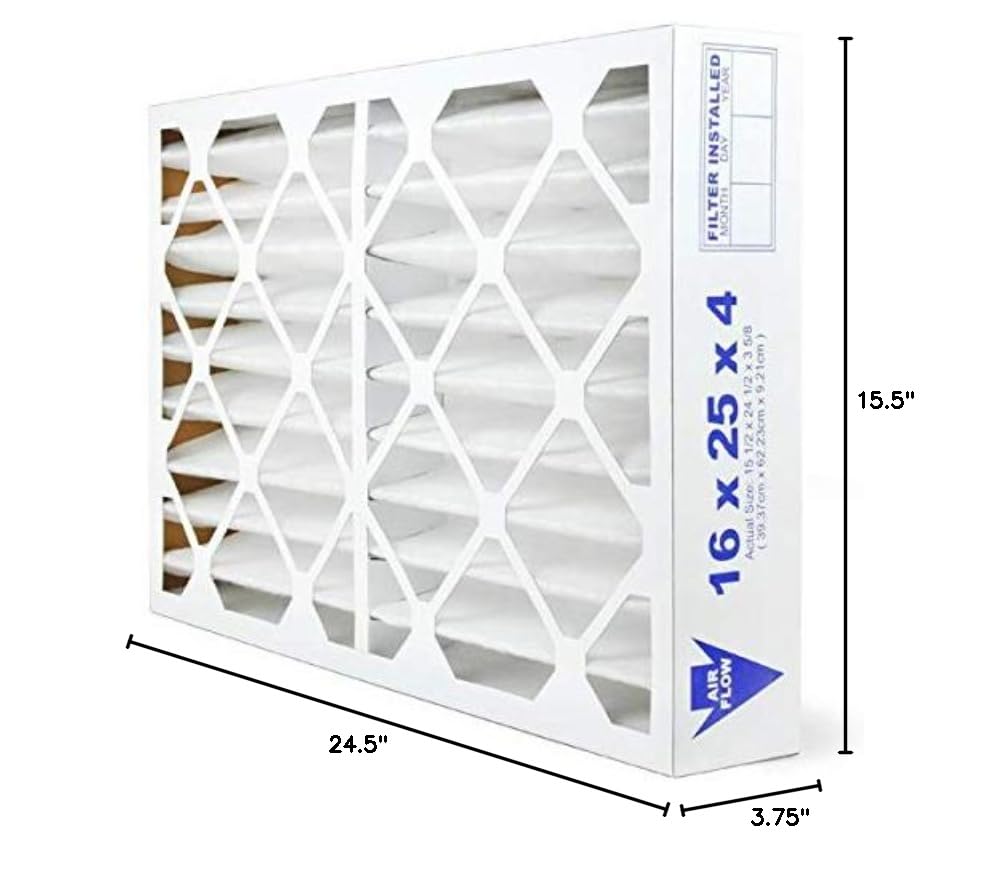 AIRX WICKED CLEAN AIR 16x25x4 MERV 13 Pleated HVAC Air Filter - 6-Pack for AC, Furnace & Home Air Purification | Made in USA | Ideal for Allergies, Pets & Dust Control in Bedrooms, Living Rooms & Offices