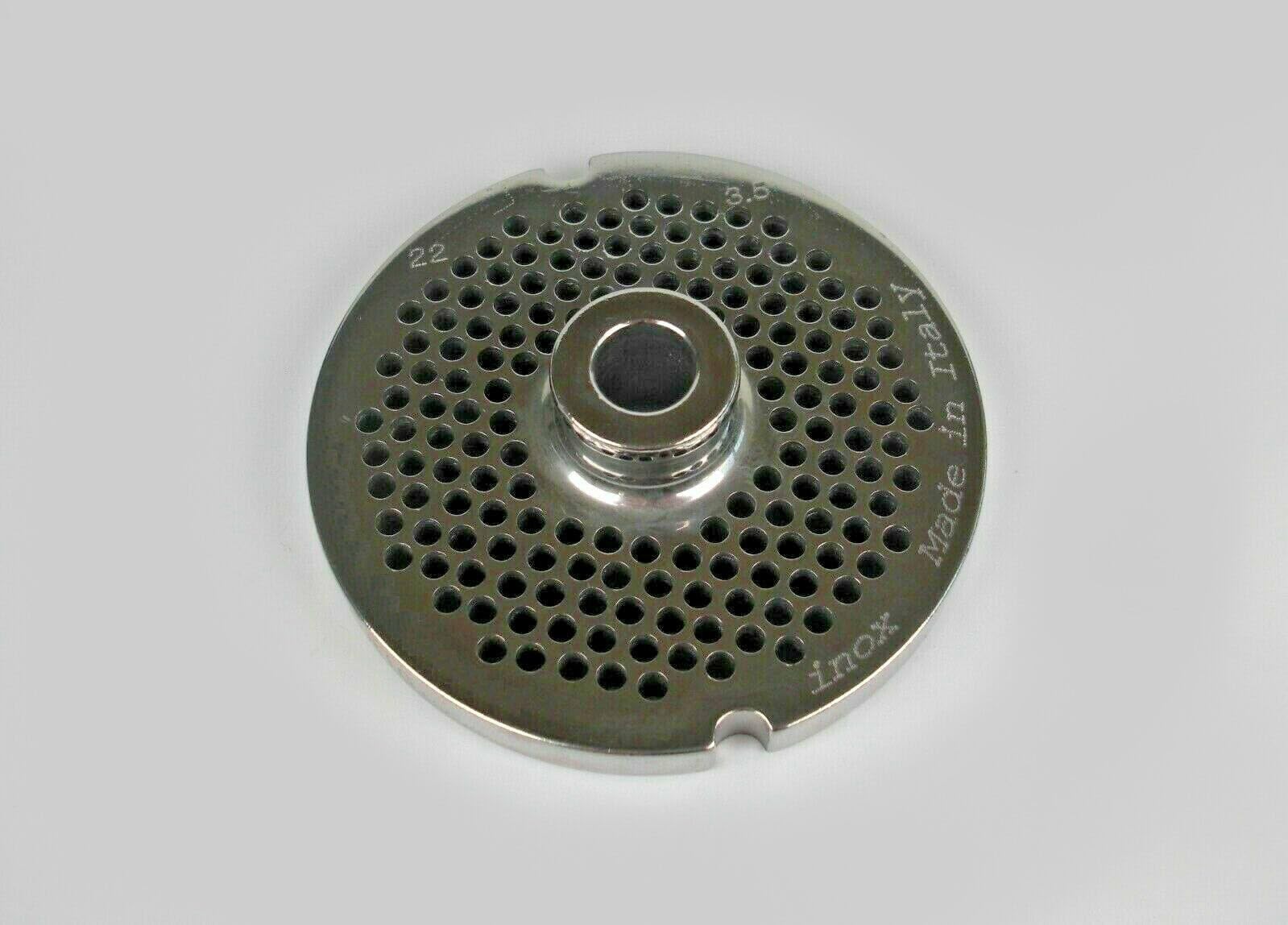 Professional No.22 Stainless Steel Meat Grinder Plate - 3.5mm Holes, 3.2
