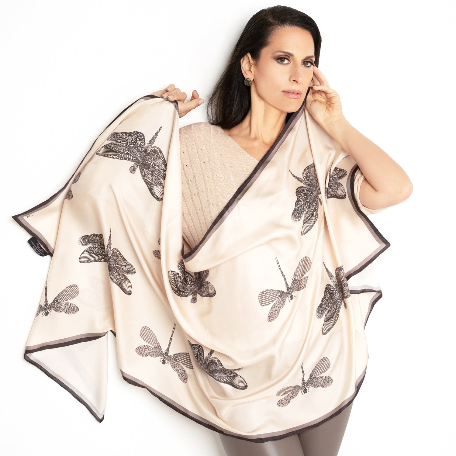 Elegant Long Silk Scarf for Women - Soft & Lightweight Fashion Accessory - Perfect for Office, Party & Travel Outfits