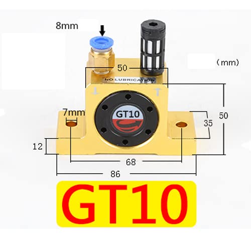 GT10 Industrial Pneumatic Air Turbine Vibrator with Silencer & G 1/8