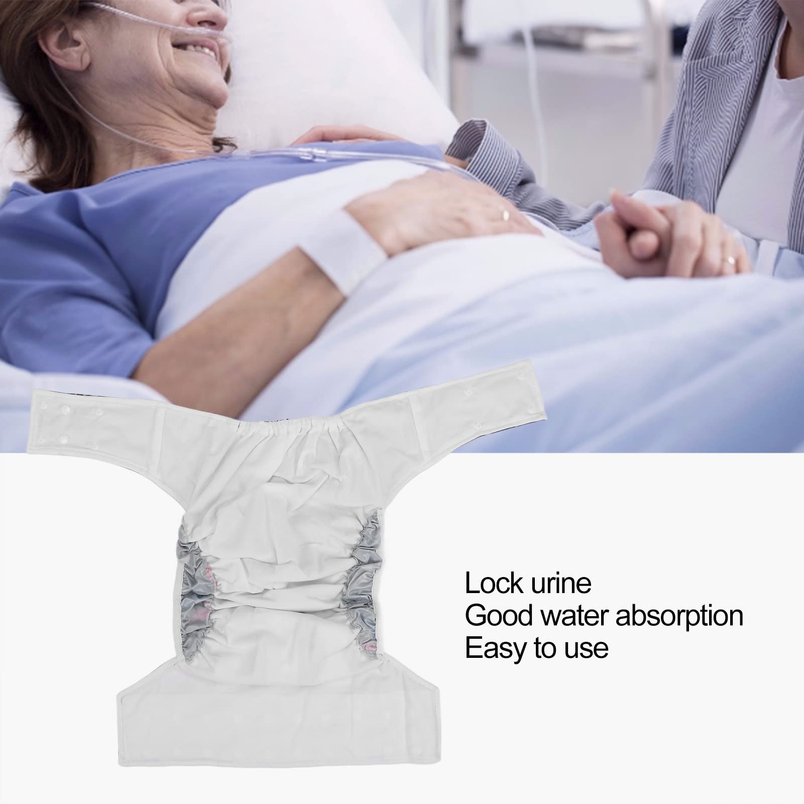 Washable Adult Cloth Diapers for Men & Women - Breathable Incontinence Underwear with Absorbent Pads | Reusable Nappies for Day/Night Use, Travel & Post-Surgery Care