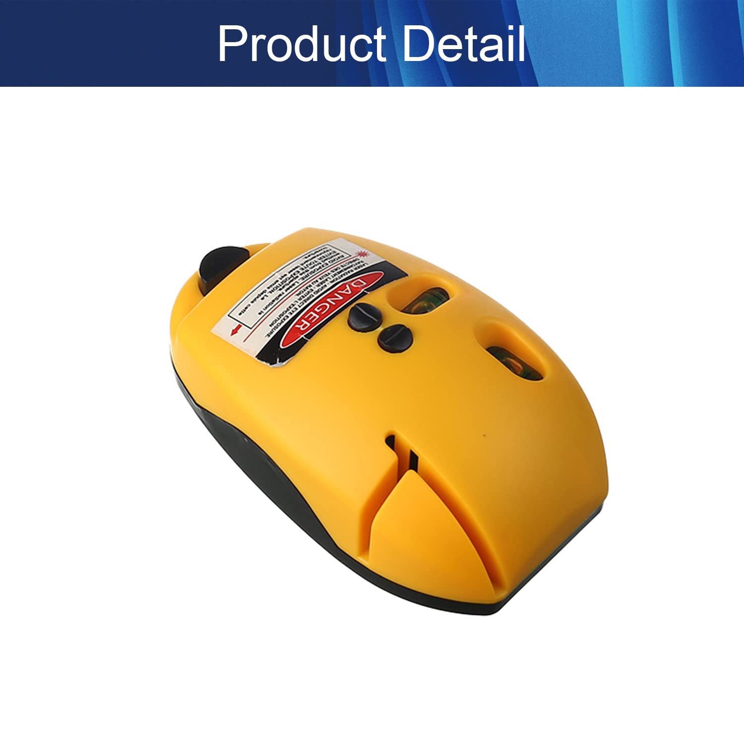 Precision Laser Line Level Tool - 90° Measuring Level with Cross Lines (Orange) - Perfect for Construction, Carpentry, and DIY Home Improvement Projects