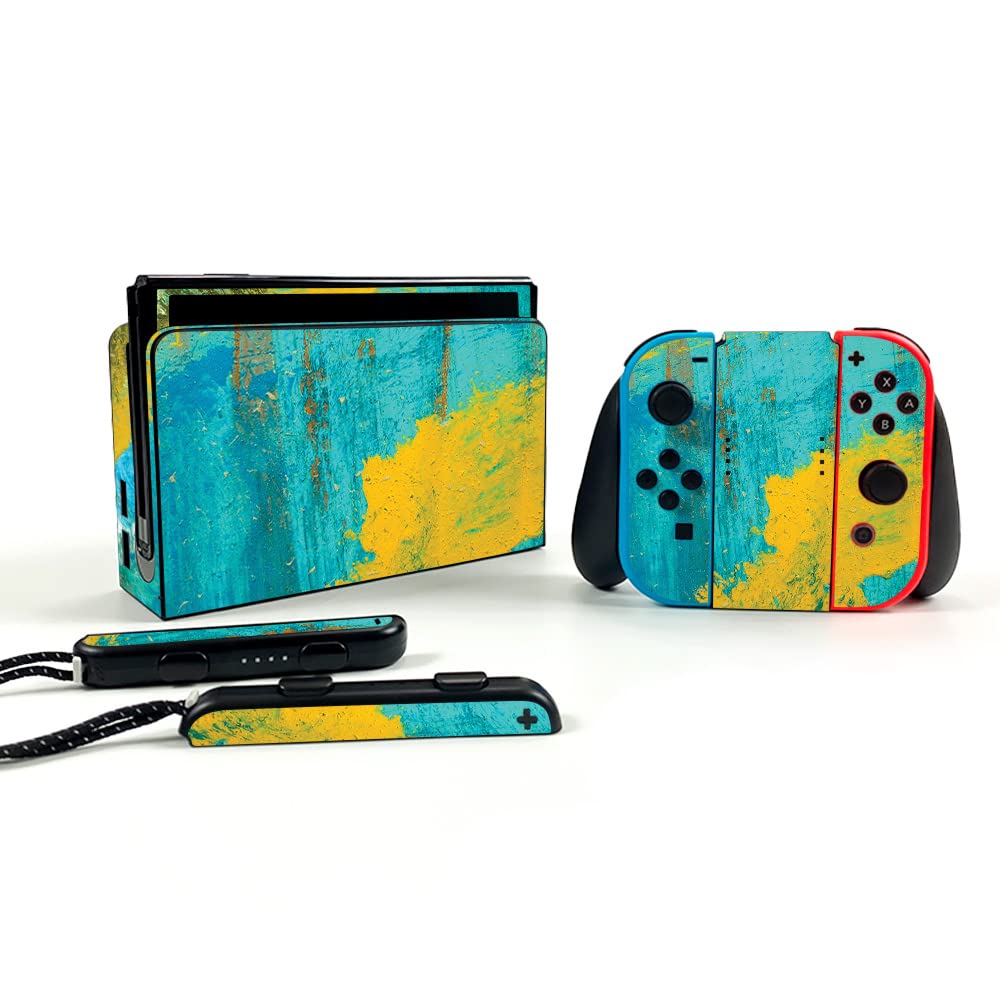 MightySkins Protective Vinyl Skin for Nintendo Switch OLED - Acrylic Blue Decal Wrap | Durable, Customizable Cover | Easy to Apply & Remove | Made in USA | Perfect for Gaming, Travel & Personalization