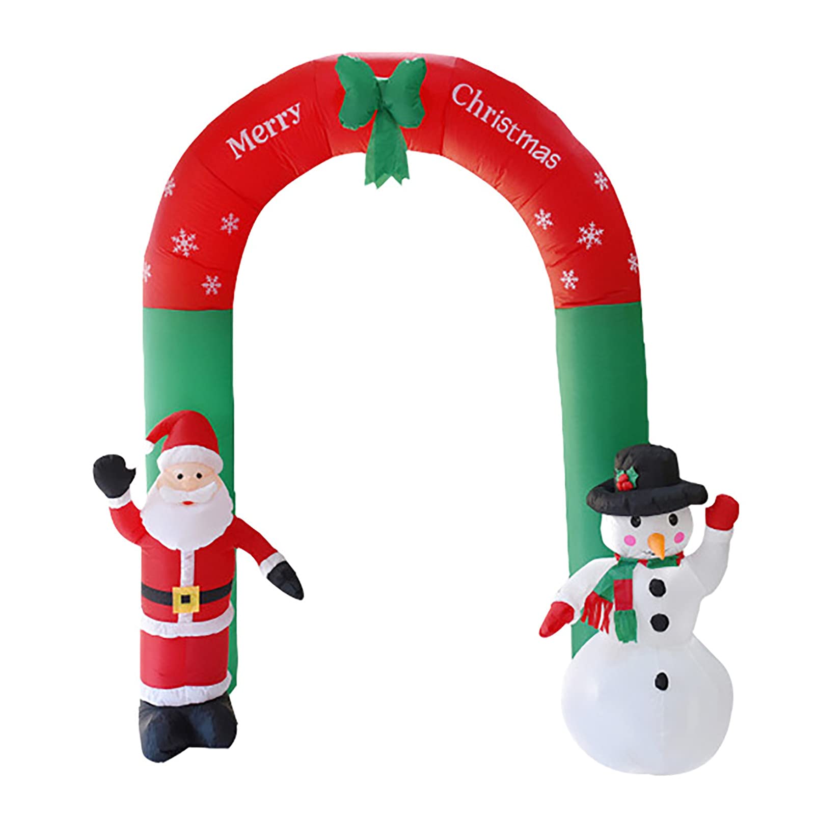 Inflatable Christmas Decorations - Santa & Snowman Arch for Outdoor Yard, Home, and Shop Holiday Decor | Perfect for Front Lawn, Garden, and Holiday Party Decorating