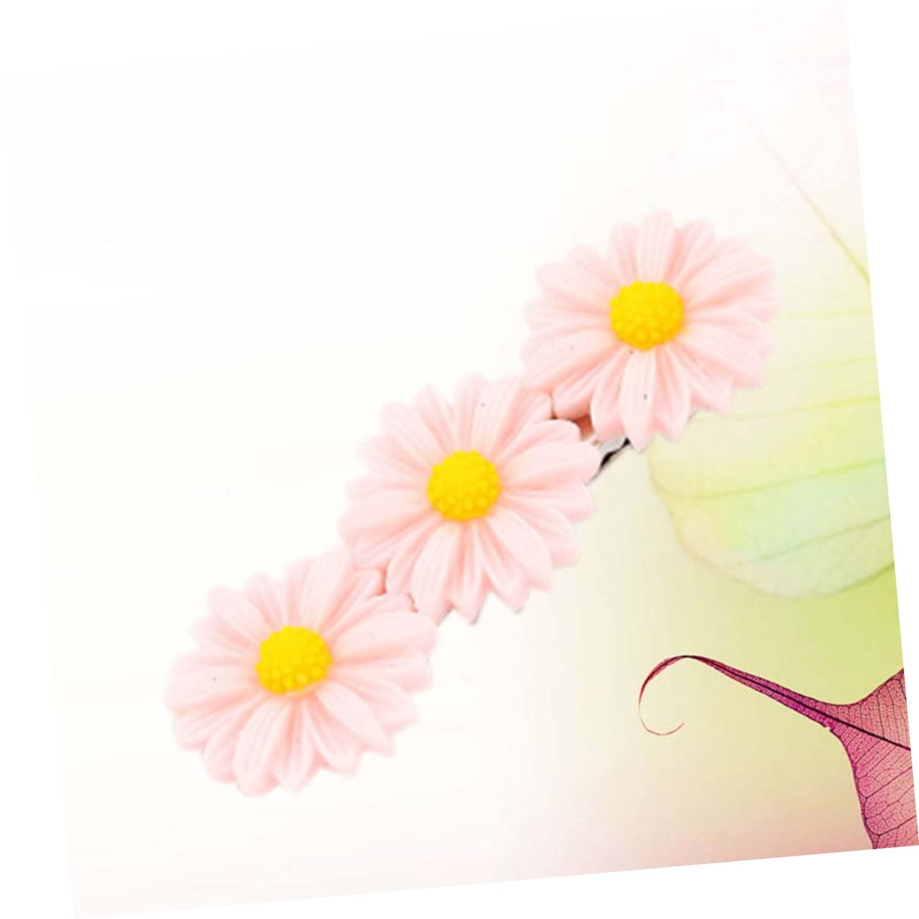 Beaupretty 3 Sets Daisy Flower Hair Clips for Women & Girls - Pink Acrylic Barrettes (10pcs x 3) - Perfect for Parties, Weddings & Everyday Fashion Accessories
