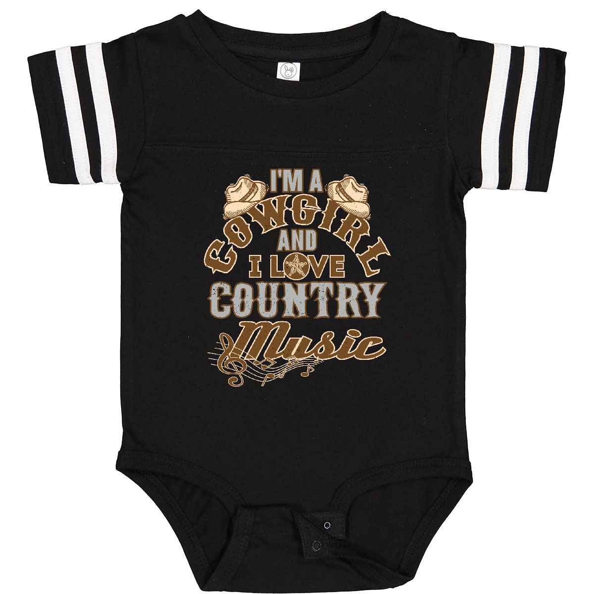 Inktastic Cowgirl Country Music Lover Baby Bodysuit - Cute Western Outfit for Girls & Boys - Perfect for Concerts, Rodeos & Country Themed Parties