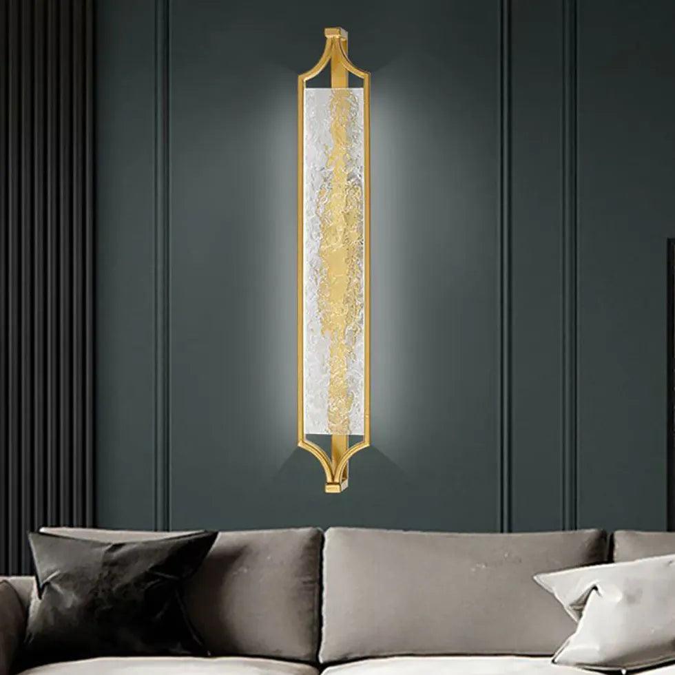 Water Grain LED Gold Bathroom Wall Lights - Modern Vanity Sconce Lighting for Bathroom, Powder Room & Dressing Area - Perfect for Ambient Lighting & Makeup Application