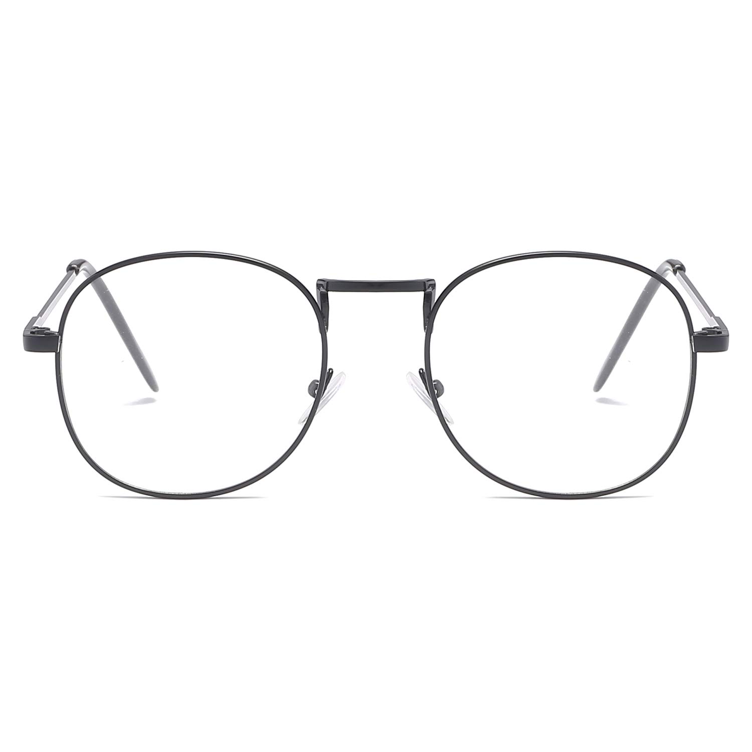 Photochromic Gray Reading Glasses - Retro Metal Frame for Indoor/Outdoor Use