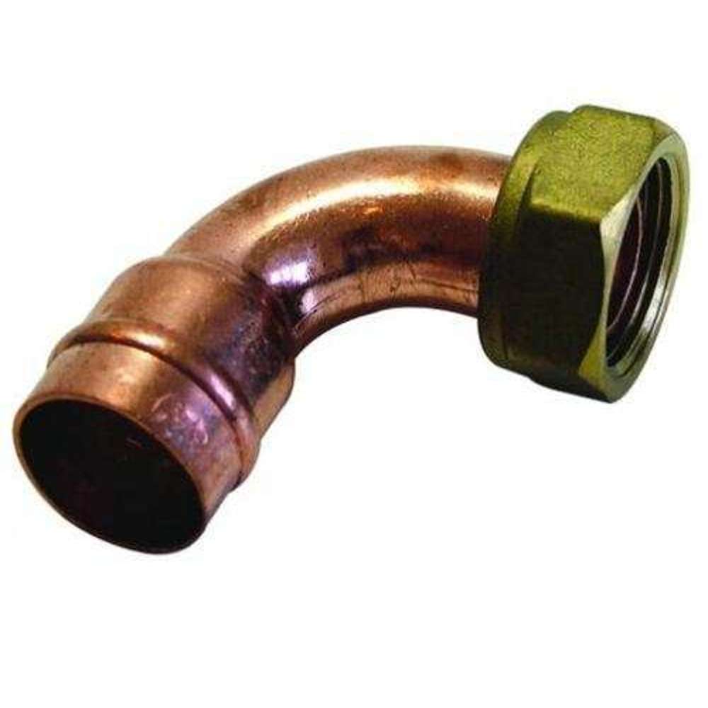 22mm Copper Bent Tap Connector - High-Quality Brass Fitting for Plumbing, DIY, and Home Repair Projects