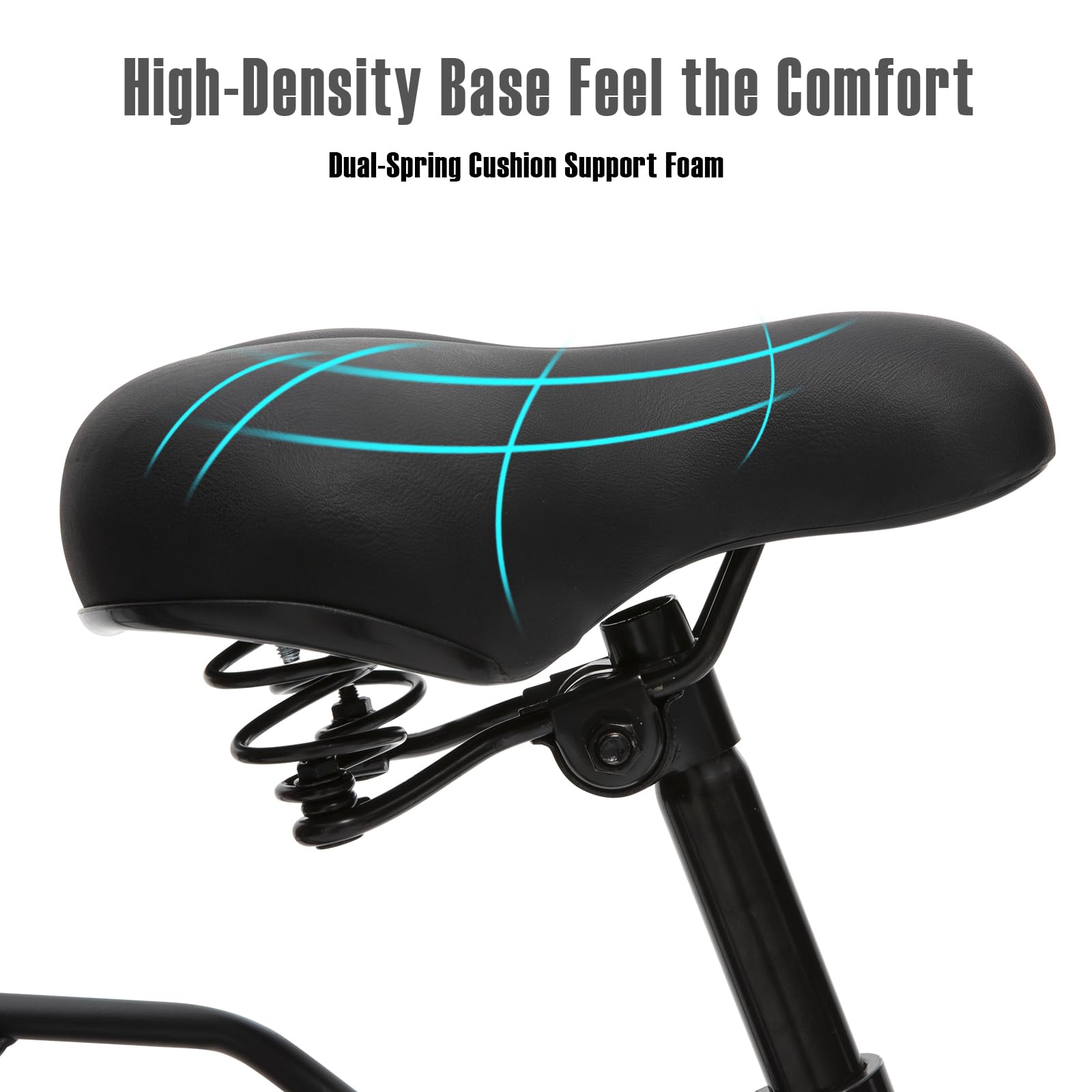26 Inch 7-Speed Beach Cruiser Bike for Women & Men - Lightweight Hybrid Cruiser with Quick Assembly & Anti-Skid Tires - Perfect for Coastal Rides, Commuting & Leisure Cycling