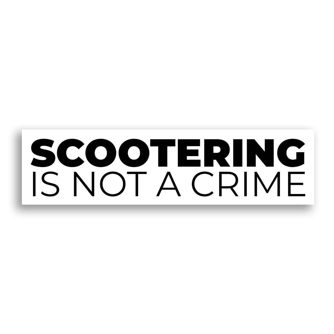TV Scootering Is Not A Crime Bumper Sticker - Funny Car Decal for Scooter Lovers - Perfect for Cars, Laptops & Scooters