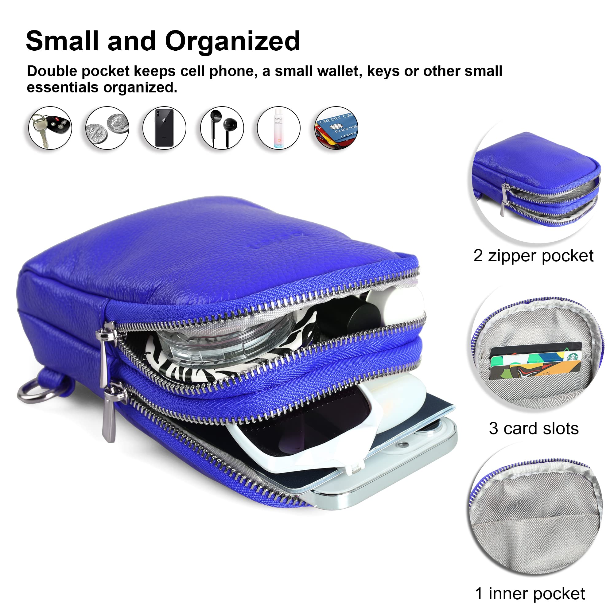 Befen Genuine Leather Small Sling Bag - Women's Crossbody Fanny Pack Purse for Teen Girls, Perfect for Travel, Shopping & Daily Use