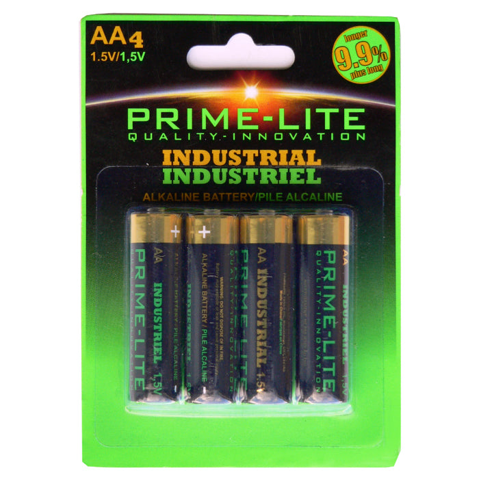 PRIME LITE 4 Pack AA Batteries - 24 Count Long Lasting Alkaline Batteries for Toys, Flashlights, Remote Controls & Electronic Devices - 946