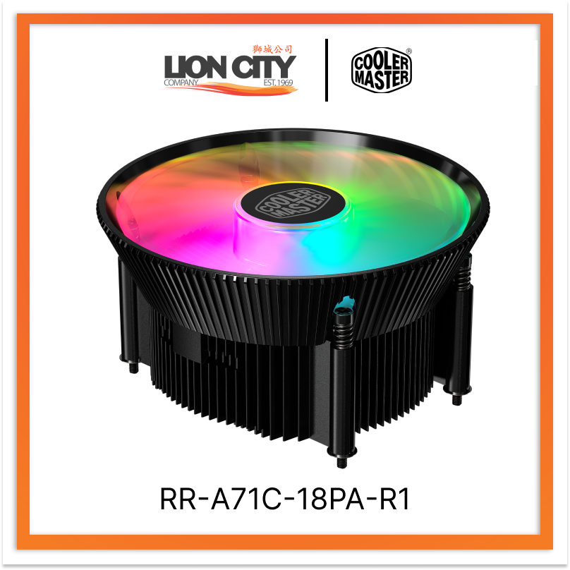 Cooler Master RR-A71C-18PA-R1 CM A71C ARGB AM4 CPU Cooler - High Performance RGB Cooling for AMD Ryzen - Perfect for Gaming PCs & Workstations