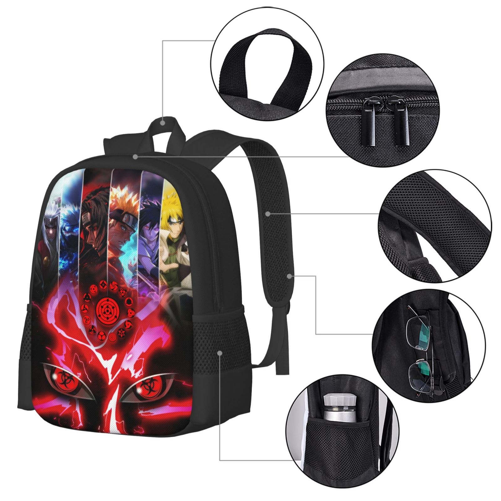 3D Printing Cartoon Anime Backpack - 17 Inch Travel Daypack for School, Sports & Outdoor Adventures (Style B) - Lightweight & Durable Laptop Backpack for Kids & Teens