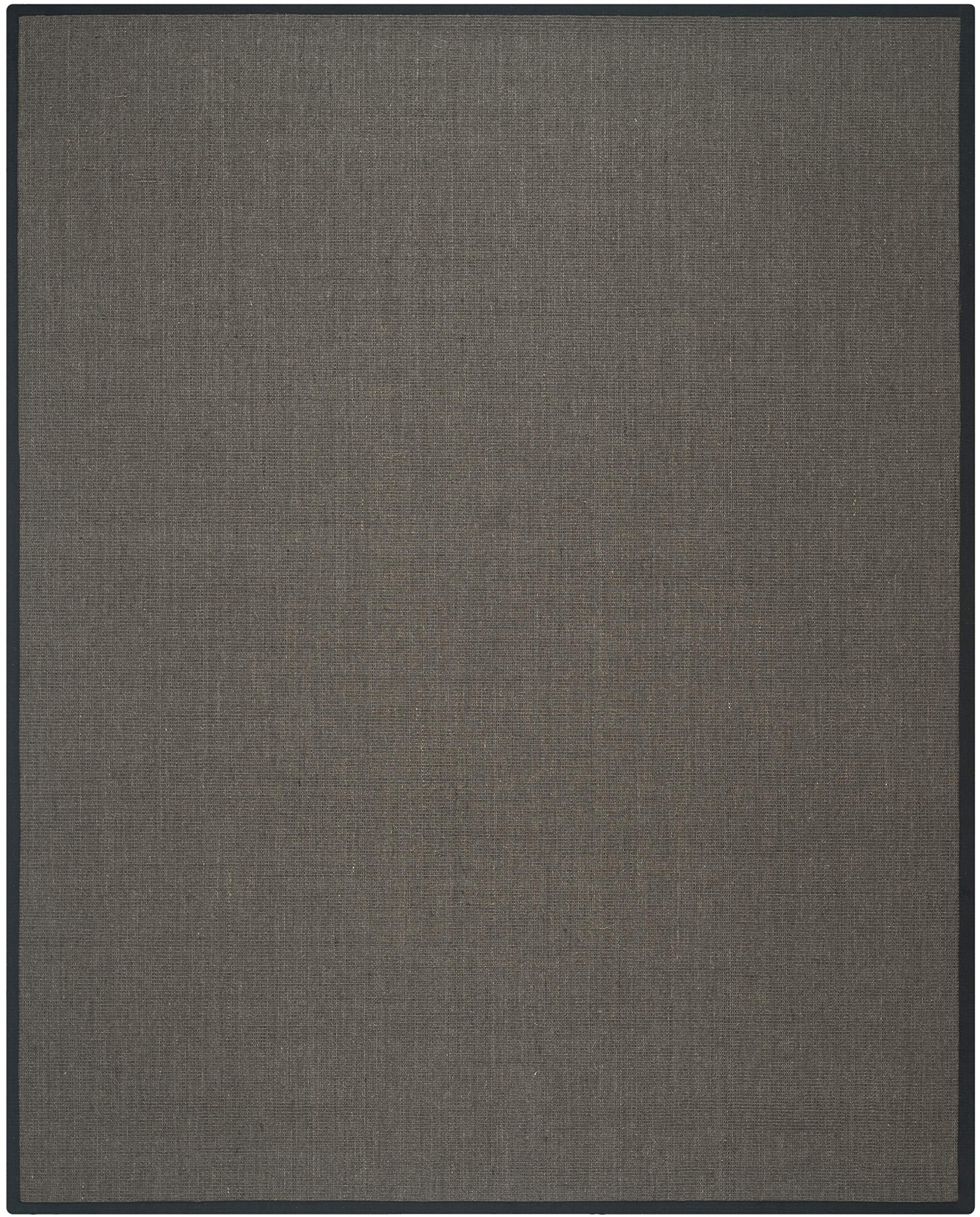 SAFAVIEH Natural Fiber Collection 5' x 8' Charcoal Sisal Border Area Rug - Durable Easy-Care Indoor Rug for High Traffic Living Room, Bedroom, Office & Entryway - NF441D
