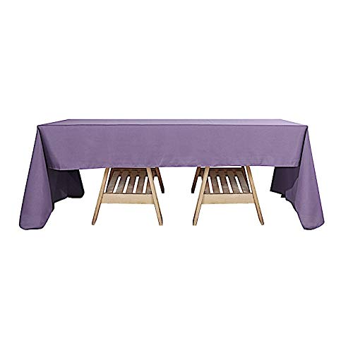 10 Pack 60x126 Inch Amethyst Rectangle Polyester Tablecloths - Premium Washable Table Covers for Wedding, Party, Banquet, Restaurant & Home Dining Decor