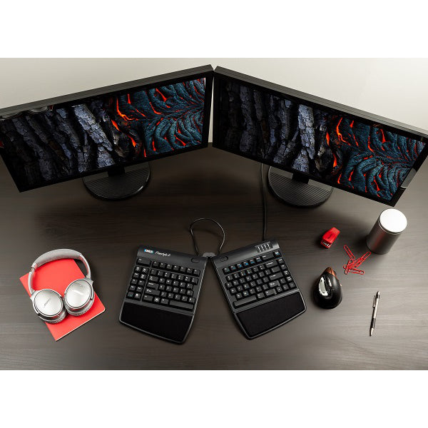 Kinesis Freestyle2 Convertible Ergonomic Split Keyboard for Comfortable Typing - Perfect for Office, Gaming, and Long Work Sessions