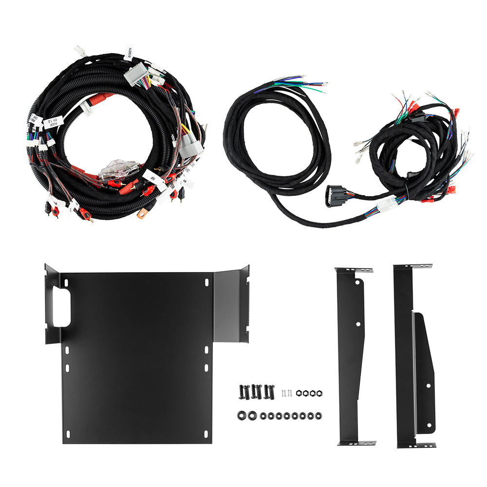 Jeep JK Plug and Play Wiring Harness for JK SBAR Overhead Sound Bar System - Amplifier & SQBASS Underseat Subwoofer Installation Kit - Perfect for Off-Road Adventures & Car Audio Upgrades
