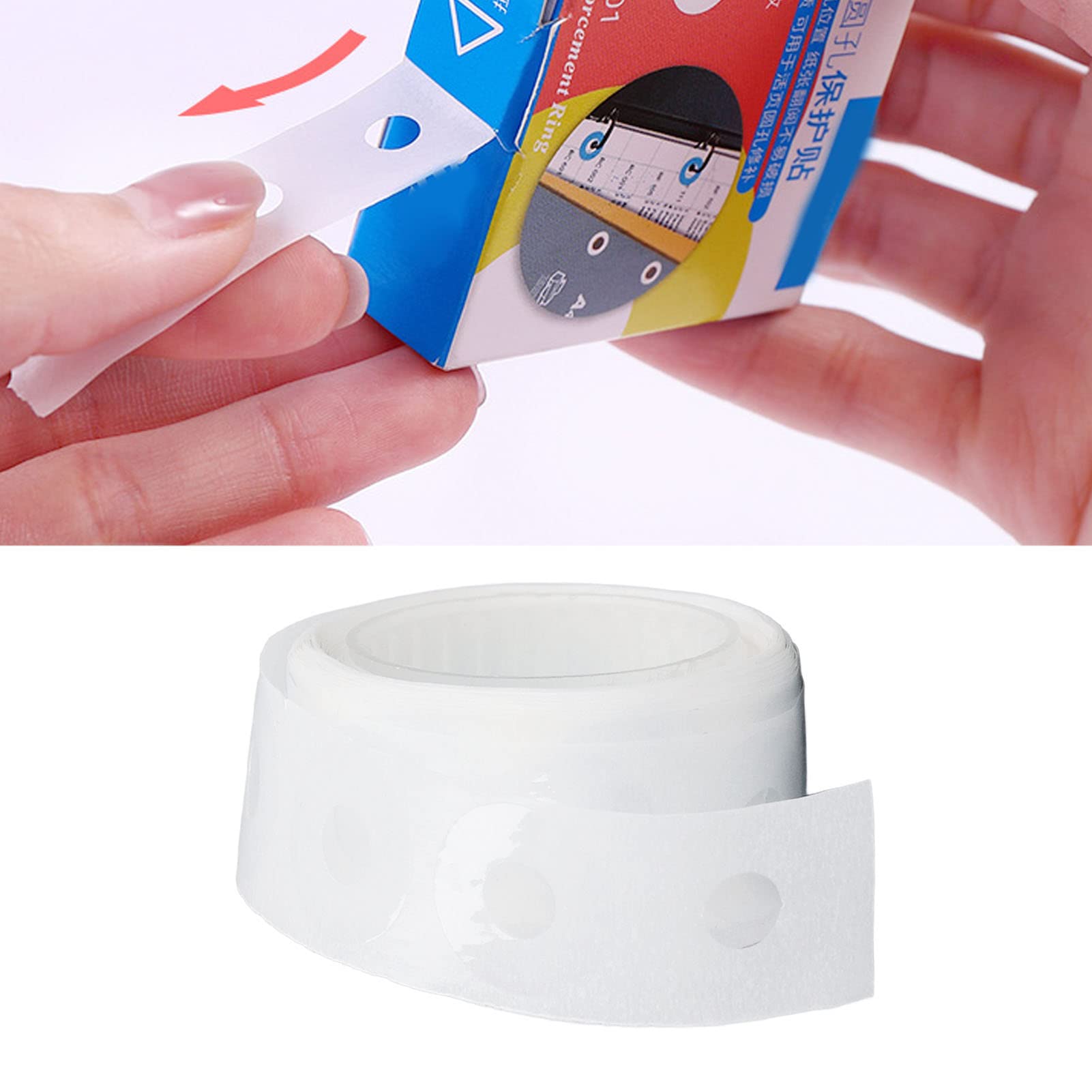 Waterproof PVC Hole Punch Reinforcer Stickers - Transparent Self-Adhesive Labels for Paper Reinforcement & Protection | Perfect for Binders, Files, School & Office Supplies