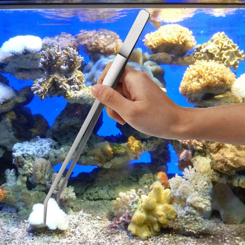 Premium Stainless Steel Aquarium Tools Set - Aquascaping Tweezers, Scissors & Spatula for Fish Tank Maintenance (5-Piece Kit) | Perfect for Aquatic Plant Trimming, Aquarium Decoration & Beginner Fish Keepers