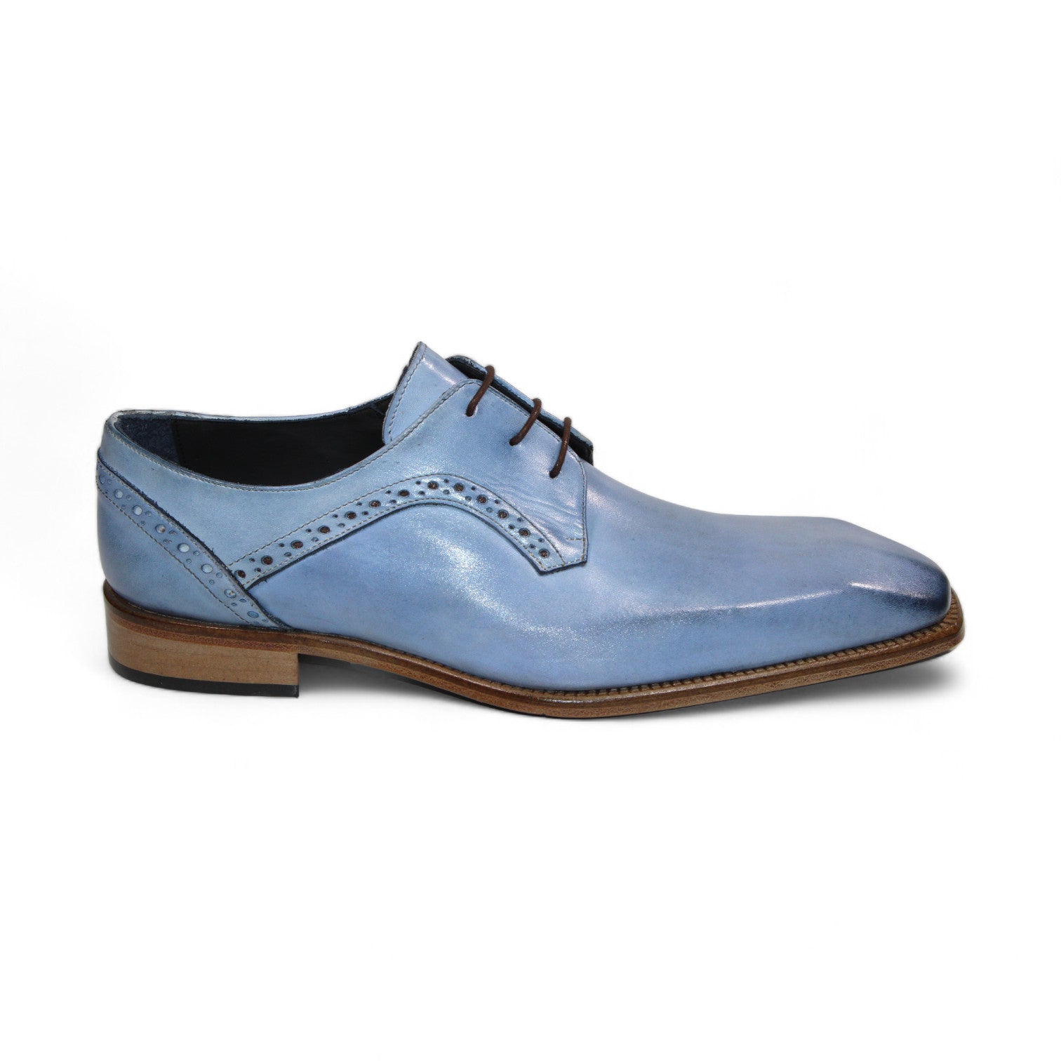 Duca Di Matiste Spada Luxury Italian Leather Wallet (Light Blue) - Perfect for Men's Everyday Carry & Gift Giving
