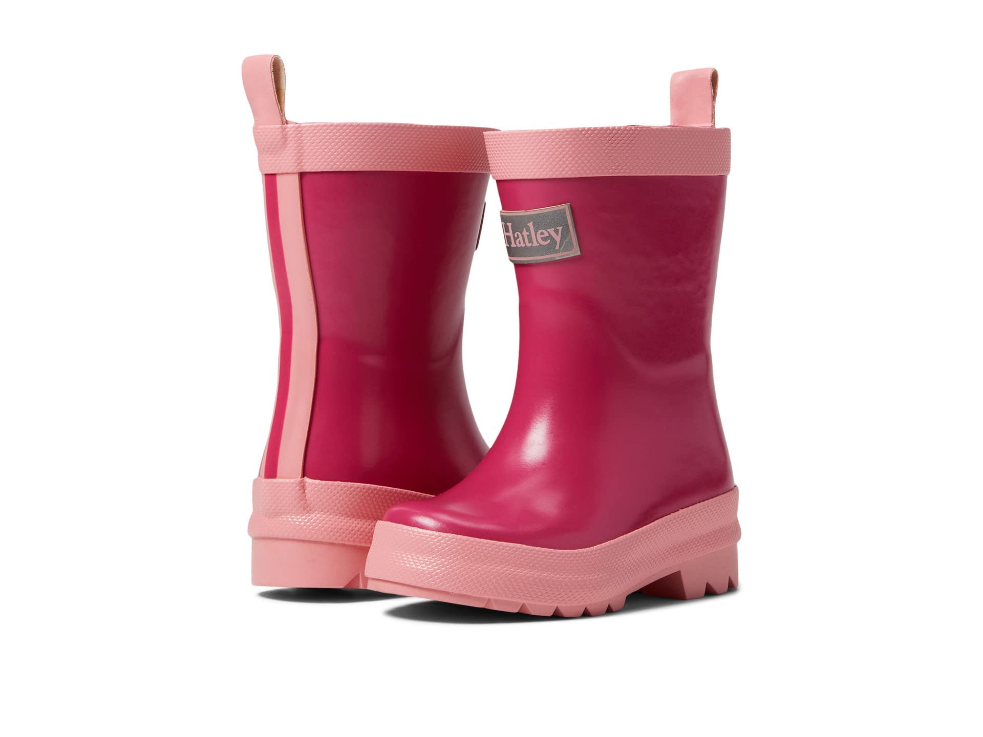 Hatley Girls Shiny Rain Boots for Toddler & Little Kid – Waterproof & Comfortable Kids' Rain Boots for Outdoor Play, Puddle Jumping & Wet Weather Adventures