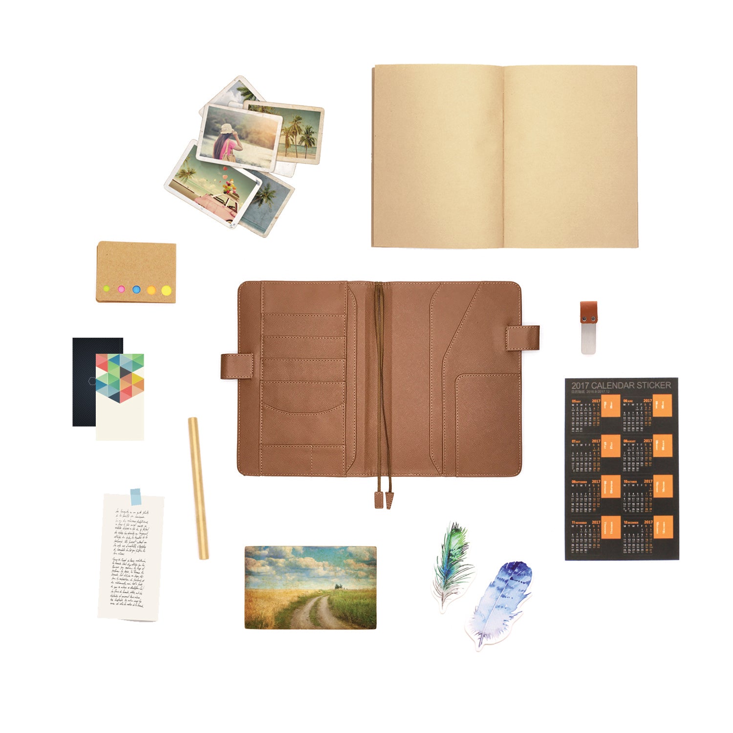 Personal Diary with Two Photo Pockets - Perfect for Travel, Scrapbooking & Memory Keeping