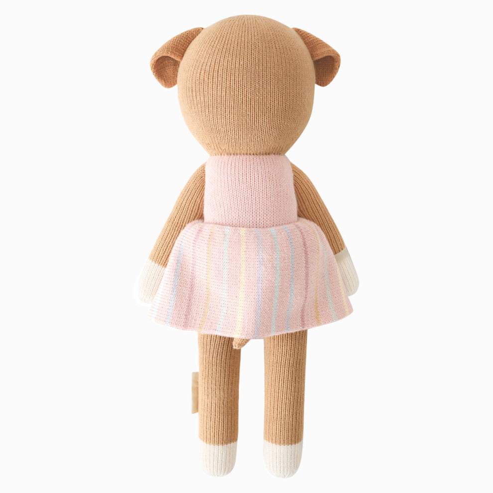Cuddle + Kind Bea the Dog Hand-Knit Doll - Buy One & Donate 10 Meals to Children in Need | Perfect Gift for Kids, Baby Shower & Nursery Decor