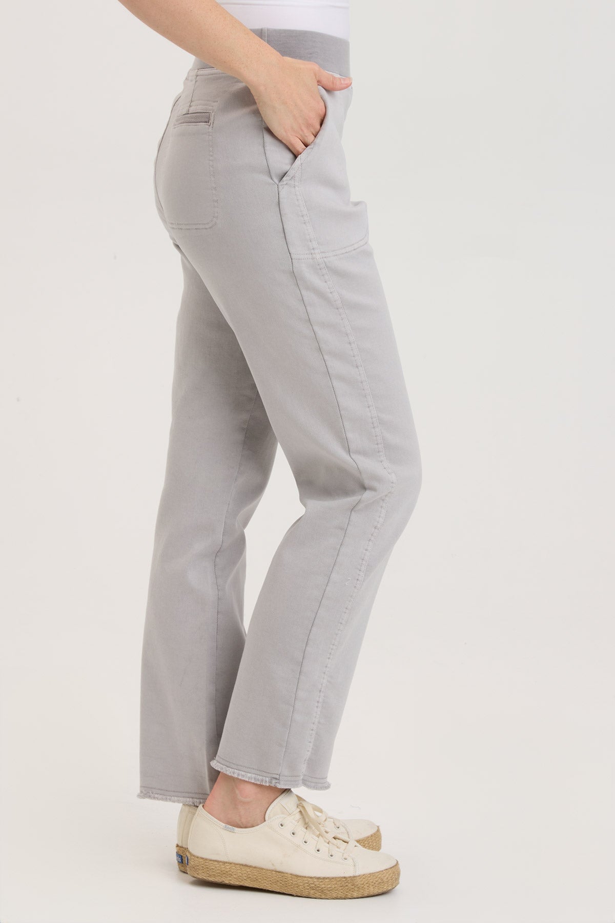 Oreun Slim Pants for Women - Soft Pebble Pigment Stretch Trousers | Comfortable & Stylish for Work, Travel & Casual Wear